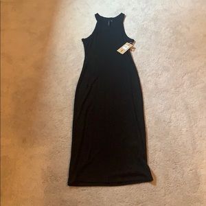 Tight Black High Neck Dress